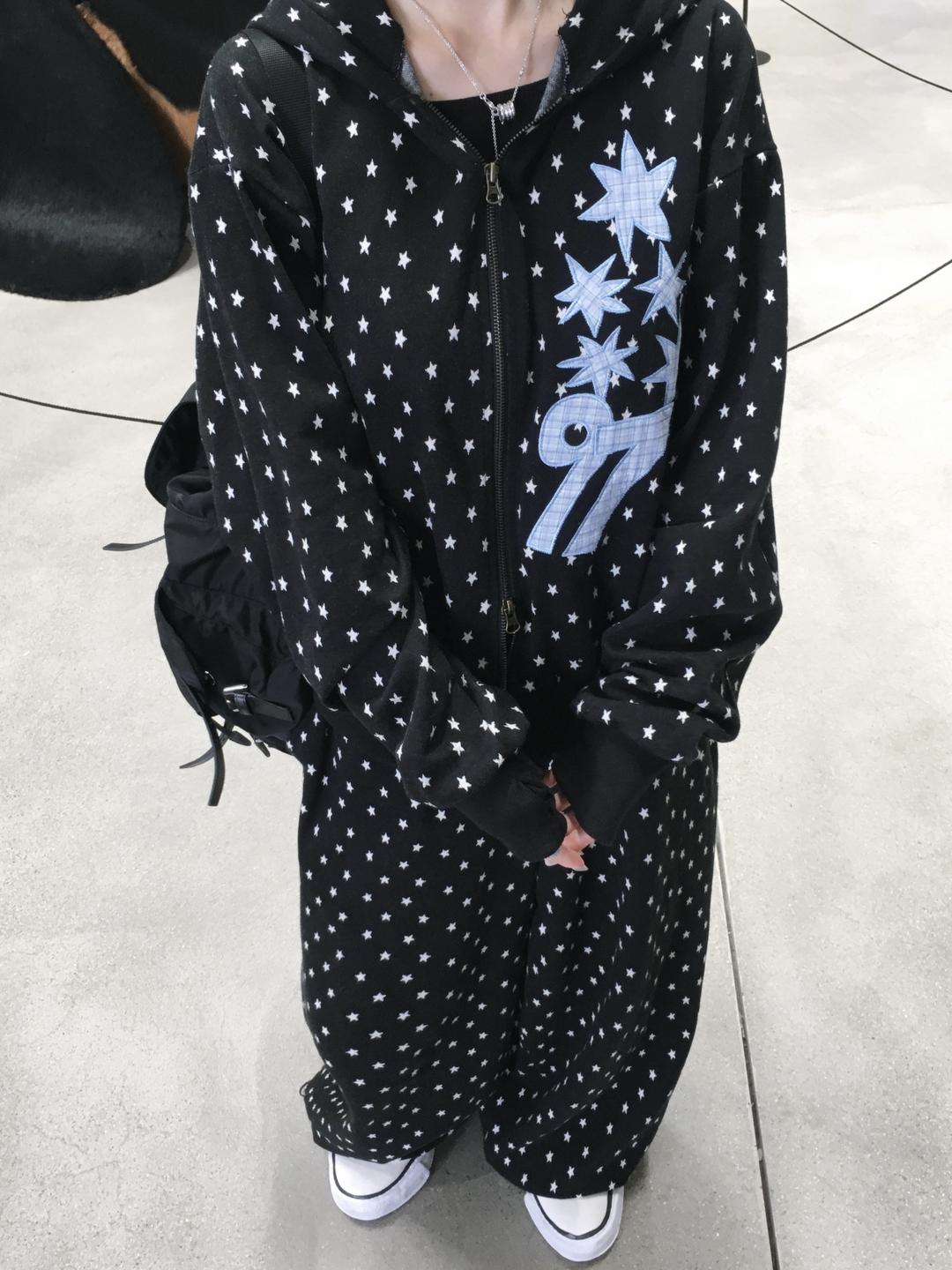 [SET] 97스타 스웻 크롭 후드집업 (2c)