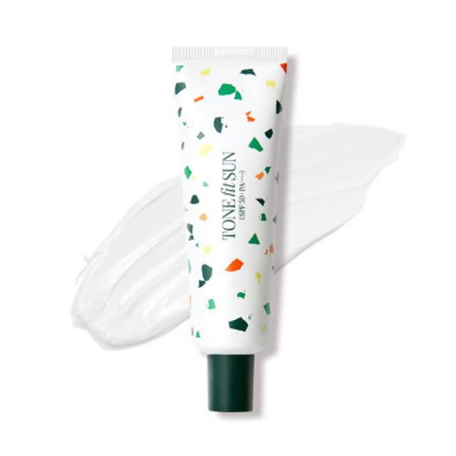 톤핏선 비건 톤업 선크림 50ml(눈시림 없는 무기자차, SPF50+ PA++++)