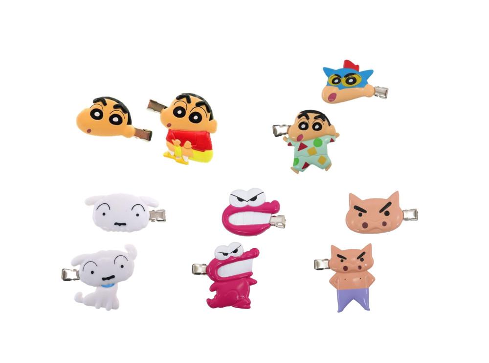 짱구 앞머리 헤어핀 부리부리대마왕 흰둥이 초코비 집게핀 헤어클립