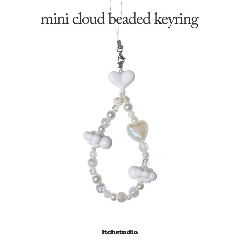 비즈키링 ver88 mini cloud beaded keyring 4colors 미니 구름 비즈키링 [렛채스튜디오]