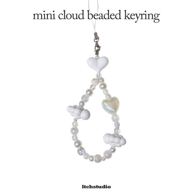 비즈키링 ver88 mini cloud beaded keyring 4colors 미니 구름 비즈키링 [렛채스튜디오]