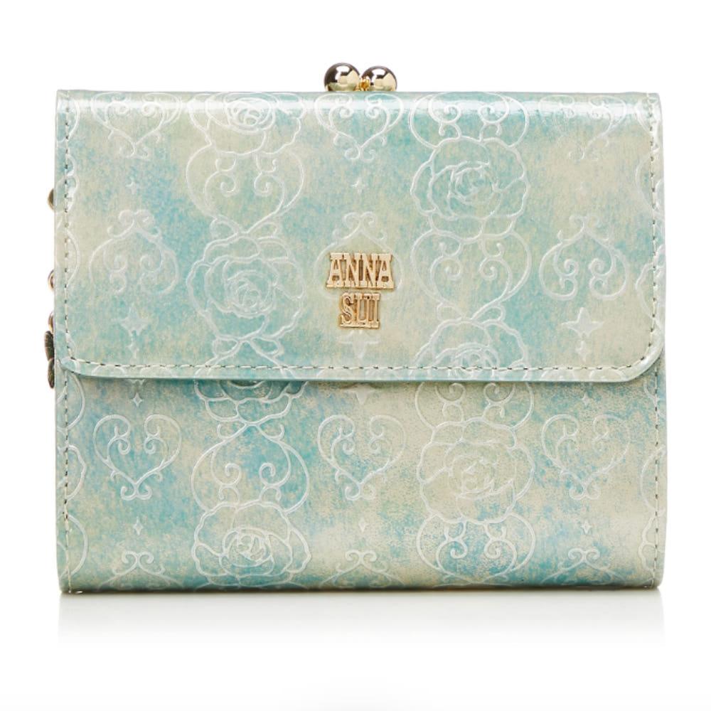 안나수이 23SS 로즈하트 여성 반지갑 바이폴드 여자 지갑 민트 색상 2023년형