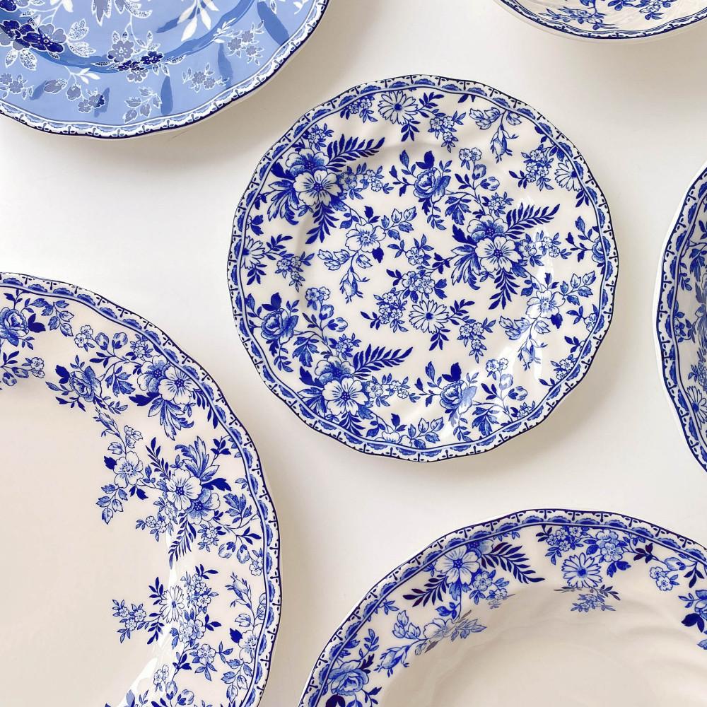 존슨브라더스 데본 코티지 그릇 빈티지 접시 고급 수입 원형 브런치 도자기 카페 디저트 접시 S