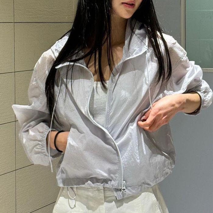 쉬어 크롭 바람막이 점퍼_KD2JPG2101F_LGY