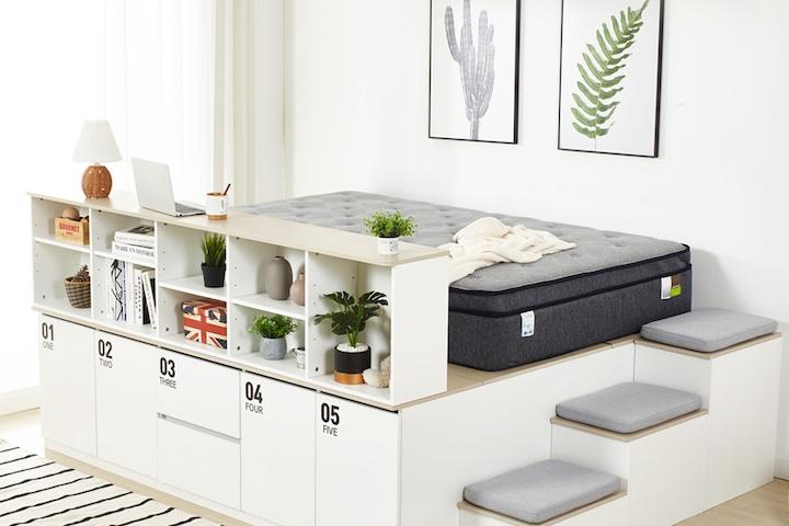 평상형 수납침대 SS/Q (계단추가옵션/매트포함)