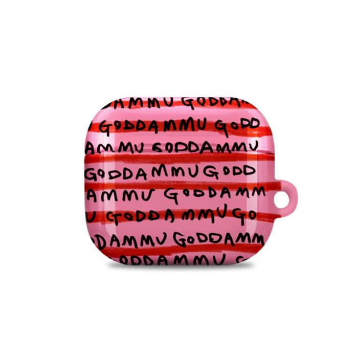 말 많은 땜무 PINK 에어팟 케이스