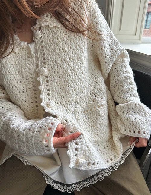 [hand made] 르테 와플 가디건