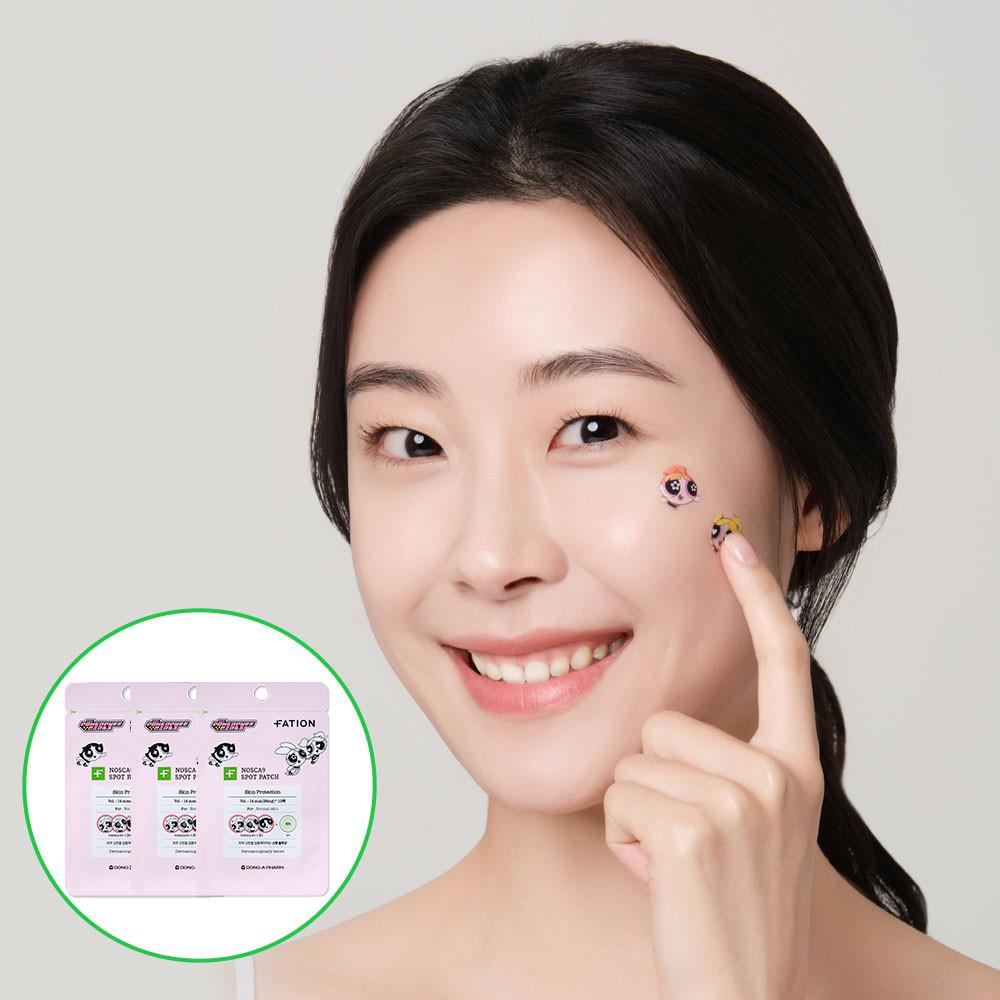 파티온x파워퍼프걸 노스카나인 스팟 패치 트리플 세트 (12+12+12매)