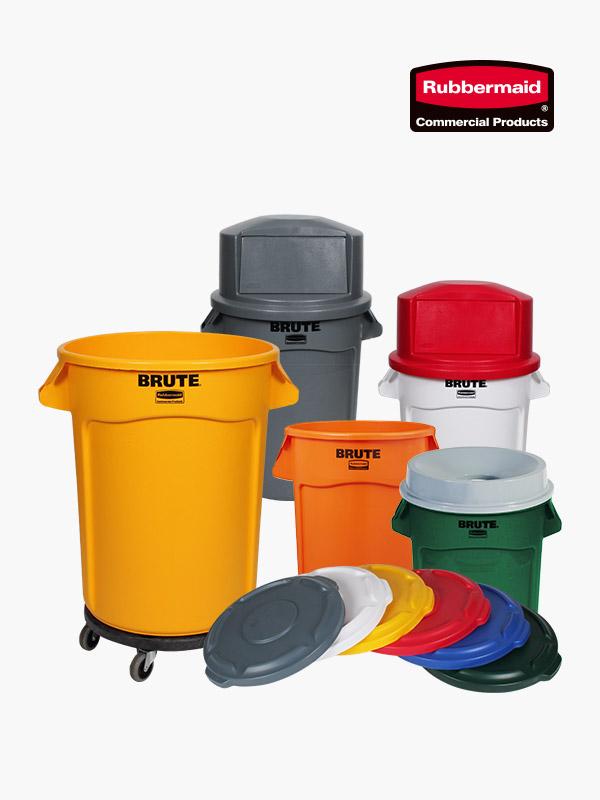 벤티드브루트/뚜껑 브루트 청소카트 휴지통(121L)