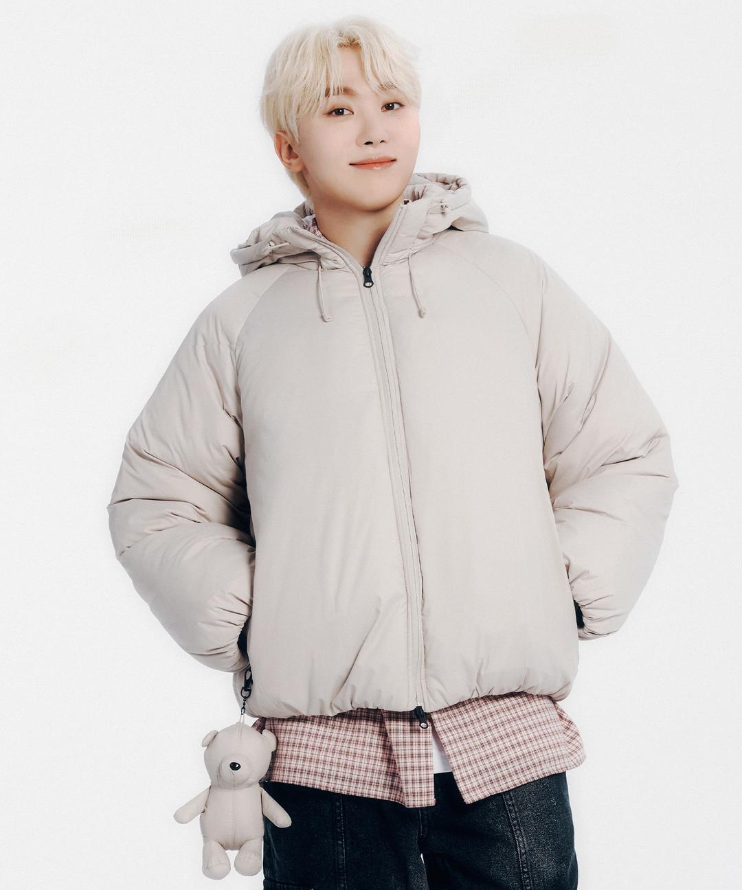 [승관 PICK] BEAR PUFFER JACKET_GREIGE