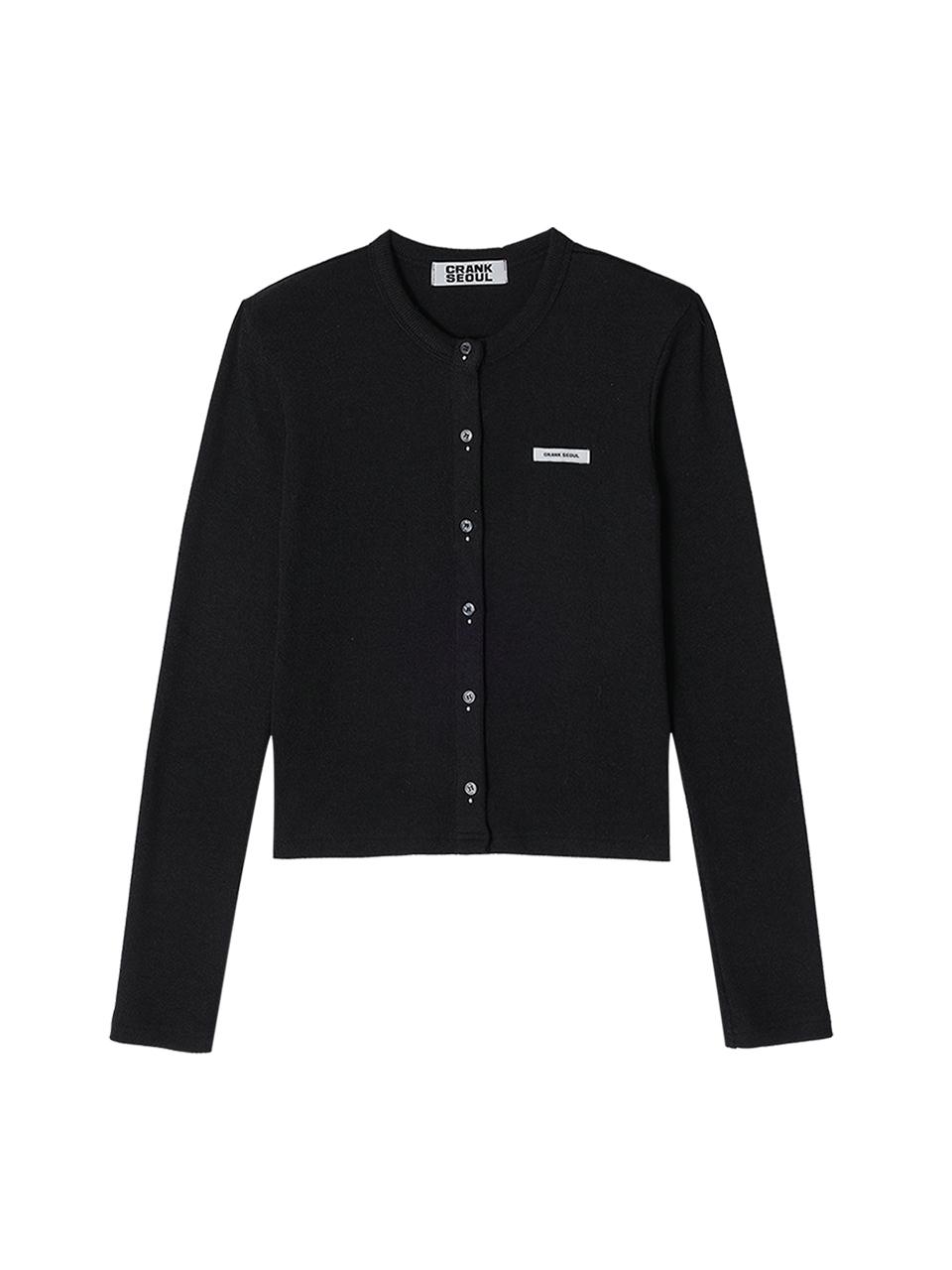 [EXCLUSIVE] KNIT STUD CARDIGAN_BLACK