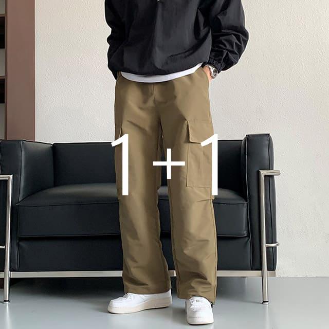 [당일출고] [1+1] 뉴잉 6컬러 신소재 카고 스트링 팬츠