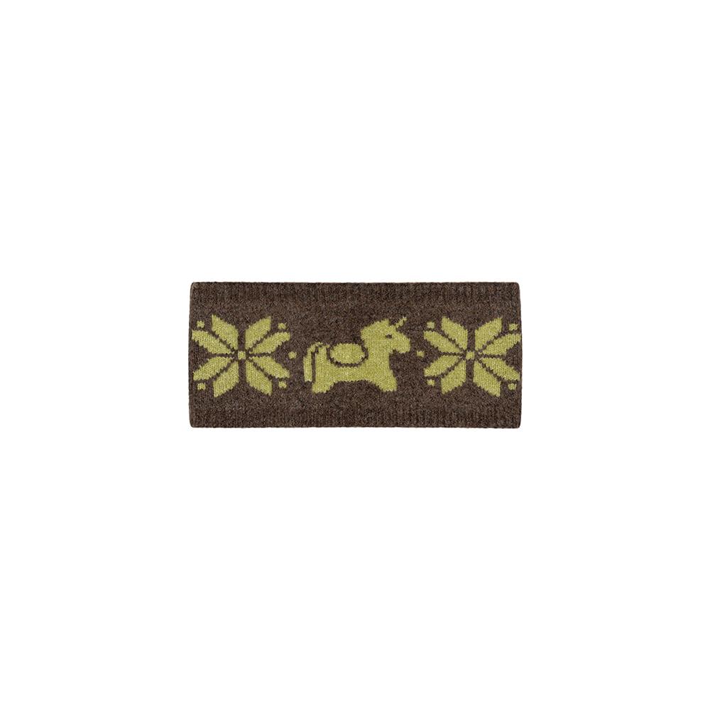UNICORN KNIT HAIRBAND, BROWN