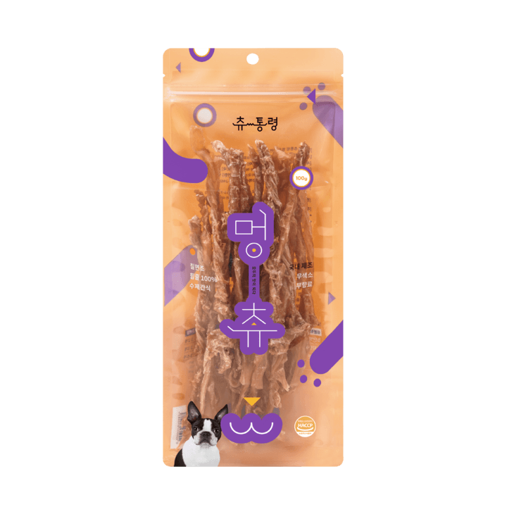 츄통령 멍츄 칠면조힘줄 스틱 100g