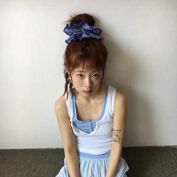 toto check scrunchie ( 3 color )