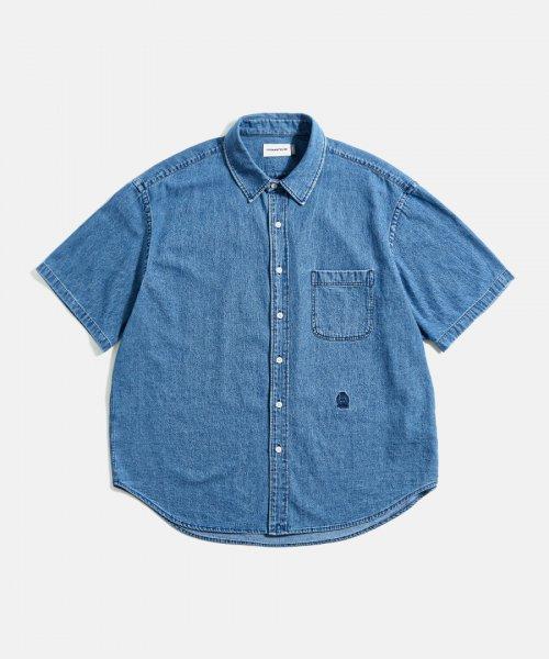 Crest Denim S/S Over Shirts Washed Indigo