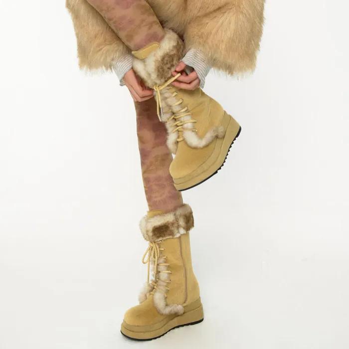 Sugar Fur Boots (Beige)