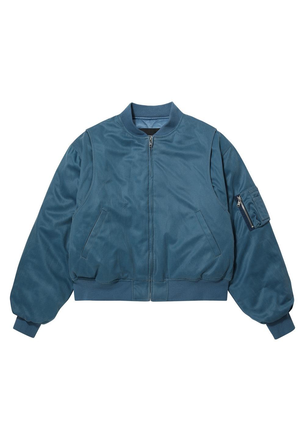 Crack over fit MA-1 - MID BLUE