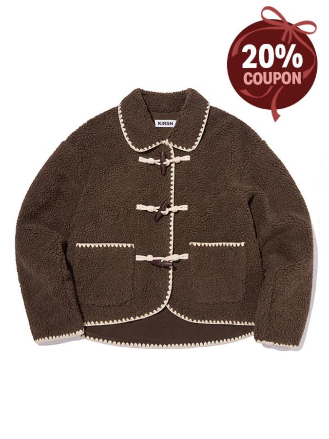 토글 포인트 카라 플리스 자켓 [브라운]