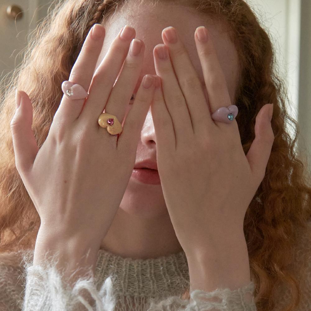 Candy Ribbon Heart Ring