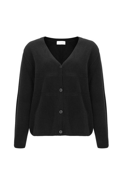 GLISSY CARDIGAN-BLACK