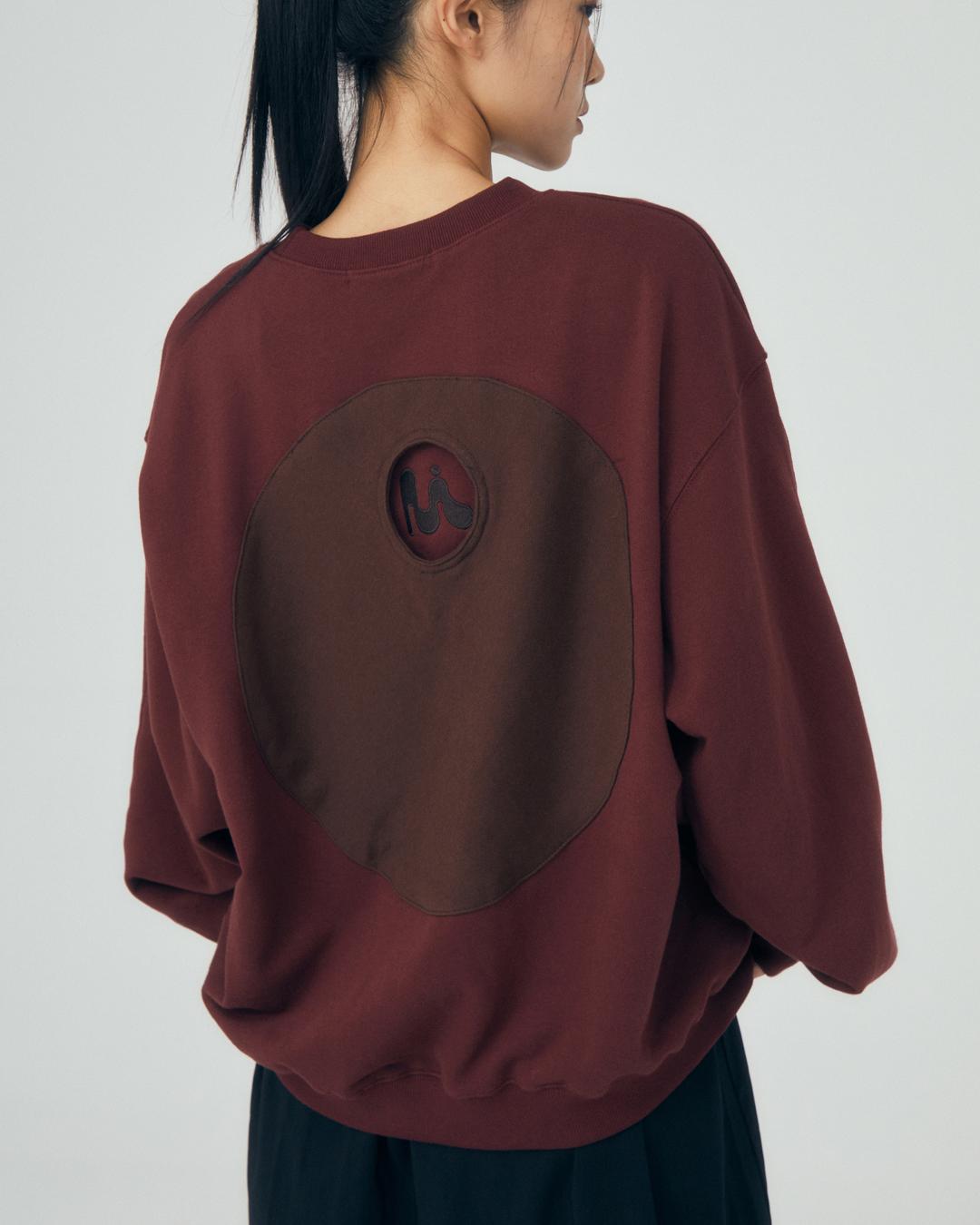 BACK POCKET SWEAT SHIRTS ( BURGUNDY )