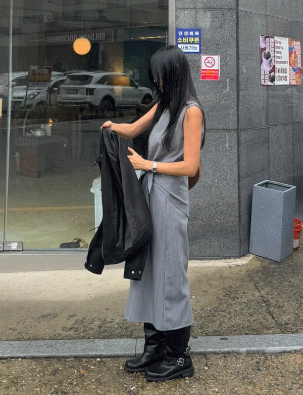 포지 st 스카프 원피스
