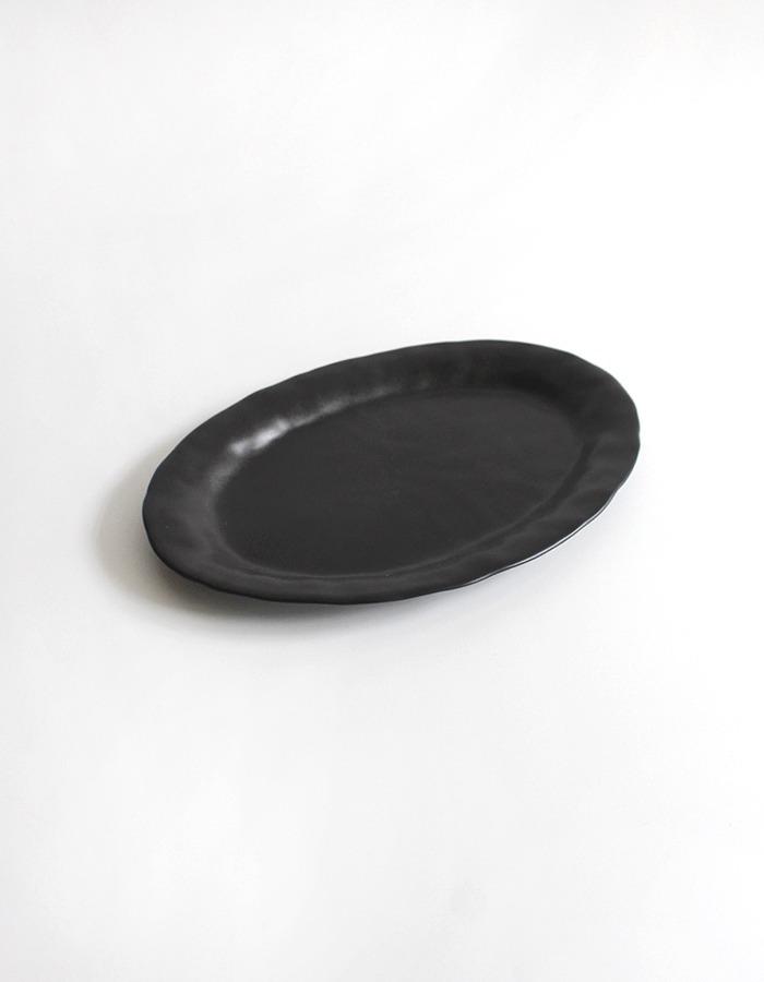 Nahye ceramic) OVAL MEDIUM PLATE _ night sea black 재입고