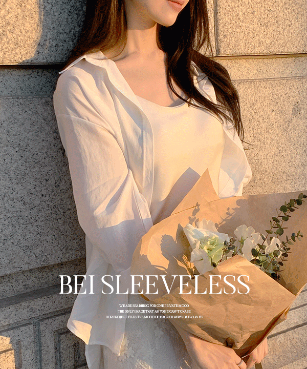 퍼빗 [레이어드템✨/모델소장🤍] 베이 슬리브리스 새틴 나시 - 7color