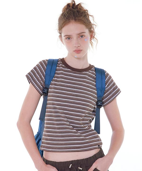 NOI1645 dusty stripe t-shirts (brown)