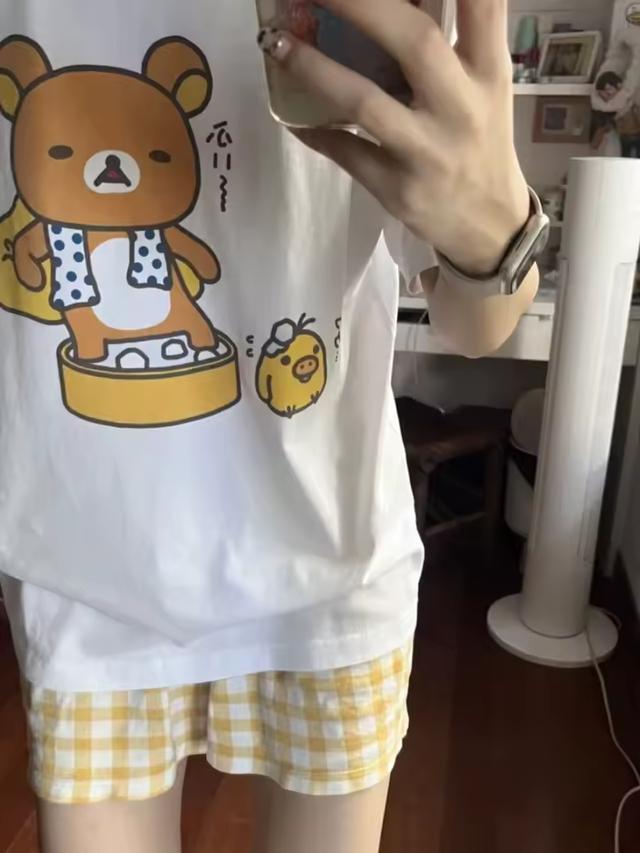 편안한 티셔츠 단색 짧은 소매 캐주얼 편안한 코랄 베이지 편안한 곰 티셔츠 상의 티셔츠 상의 티셔츠 상의 티셔츠