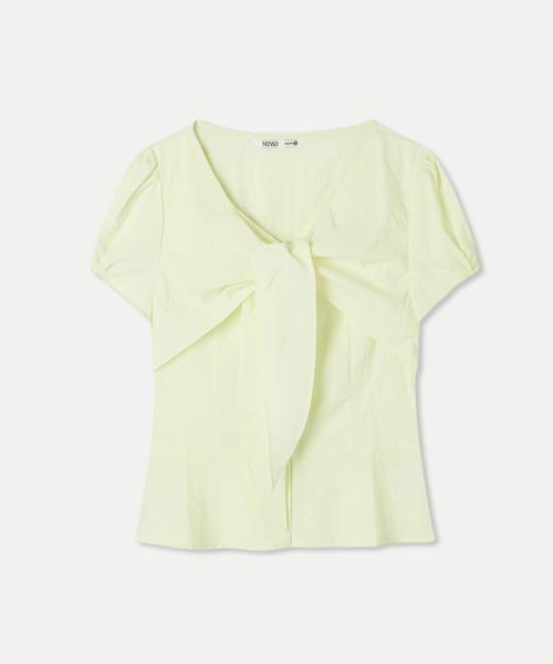 리본 디테일 블라우스 RE BLG421B_MIWBWG51QB