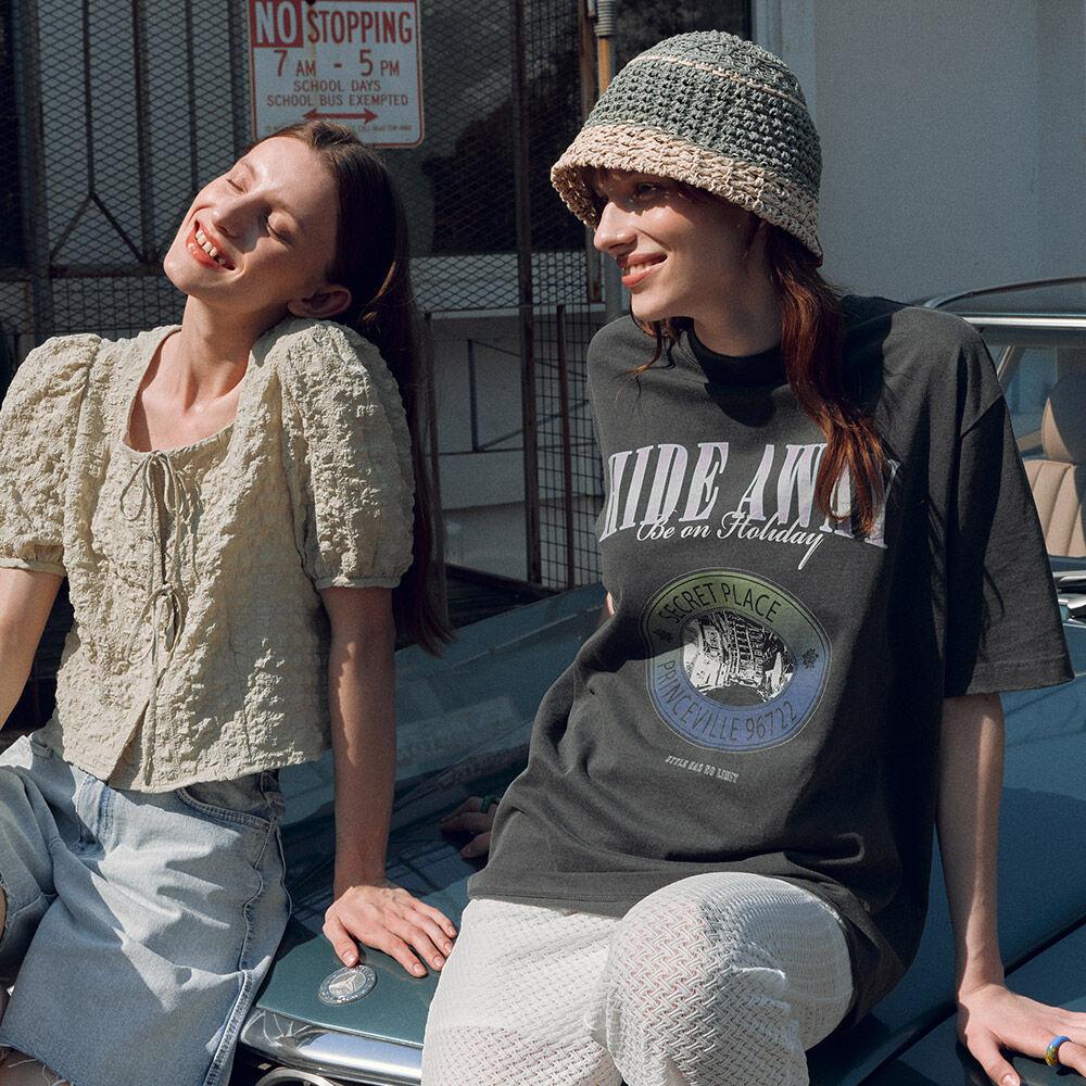 HIDE AWAY T-SHIRT in D/Grey VW2ME124-13