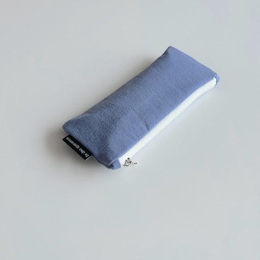 플레인 블루 필통