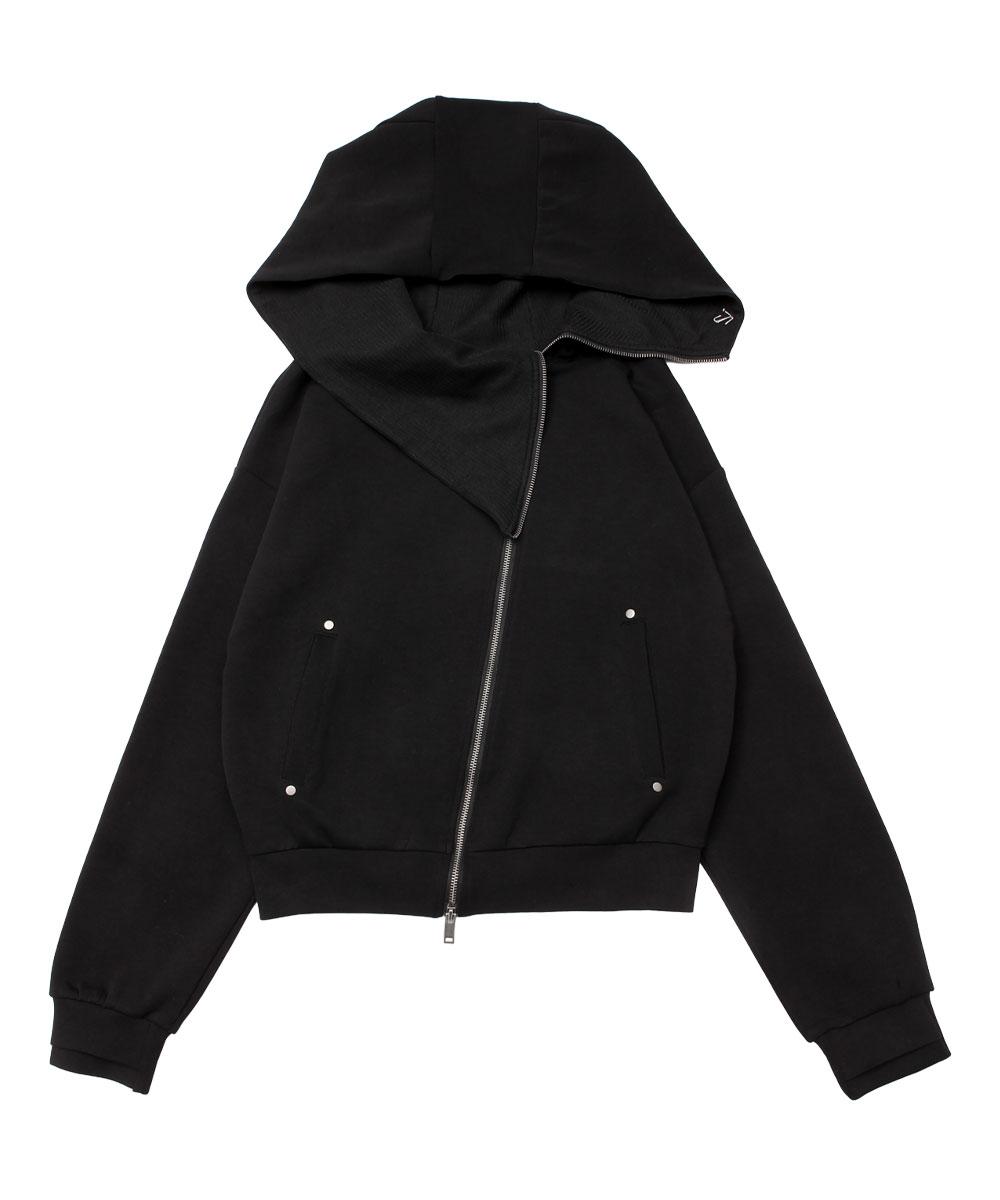 CONVERTIBLE ZIP HOODIE BLACK