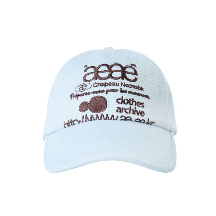 WEB LOGO DENIM 5 PANNEL CAP - [LIGHT BLUE]
