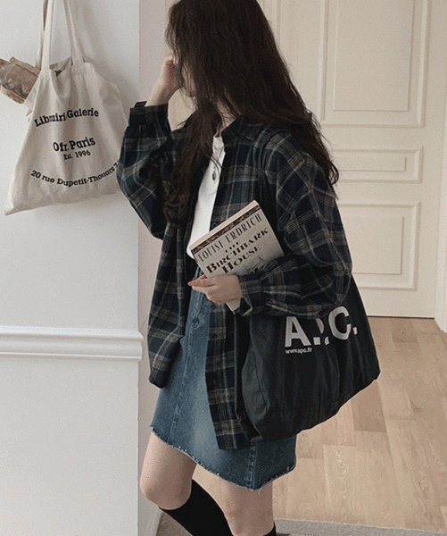 베어어텀루즈핏체크셔츠 (4colors!)