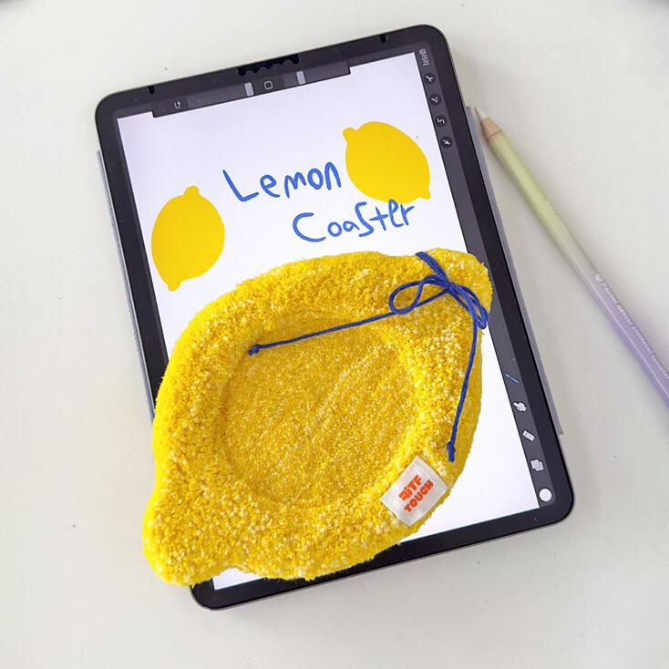Blue Ribbon Lemon coaster 터프팅 코스터
