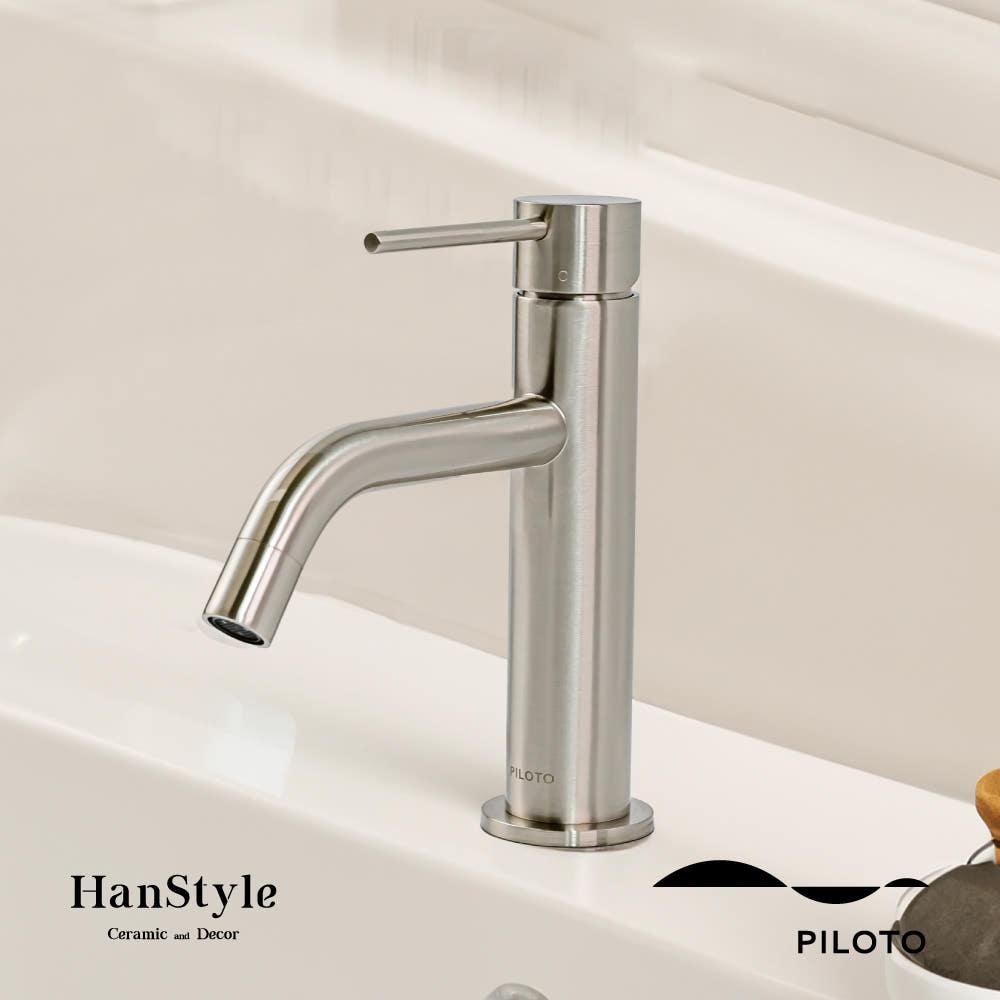 필로토수전 무광니켈 하프단102 세면대수전 더죤테크수전