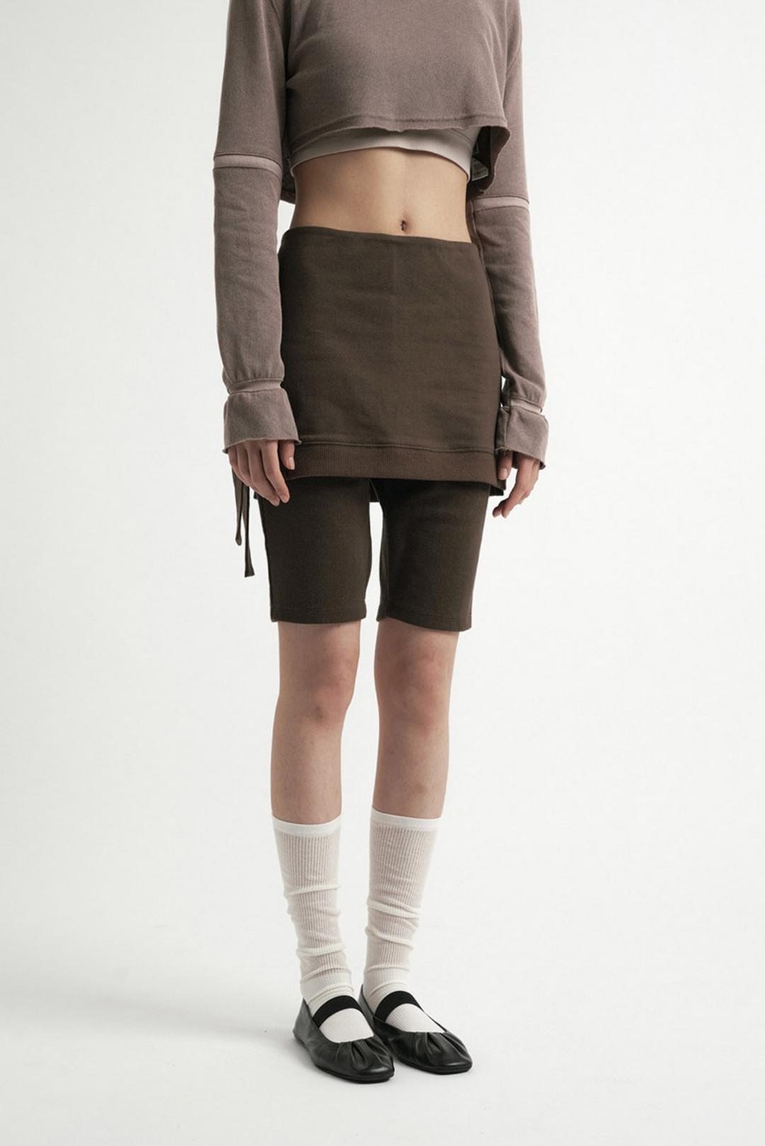 Biker Lap shorts_Khaki brown