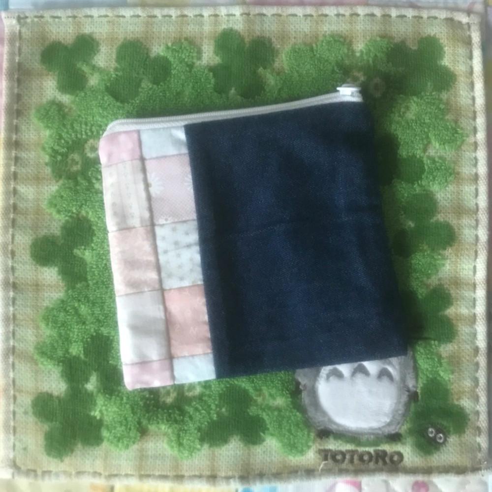 패치워크 데님 소품 파우치