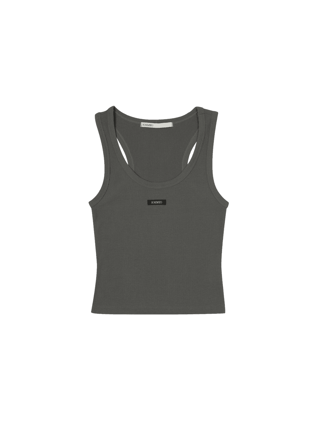 BASIC SLEEVELESS CROP TOP, KHAKI