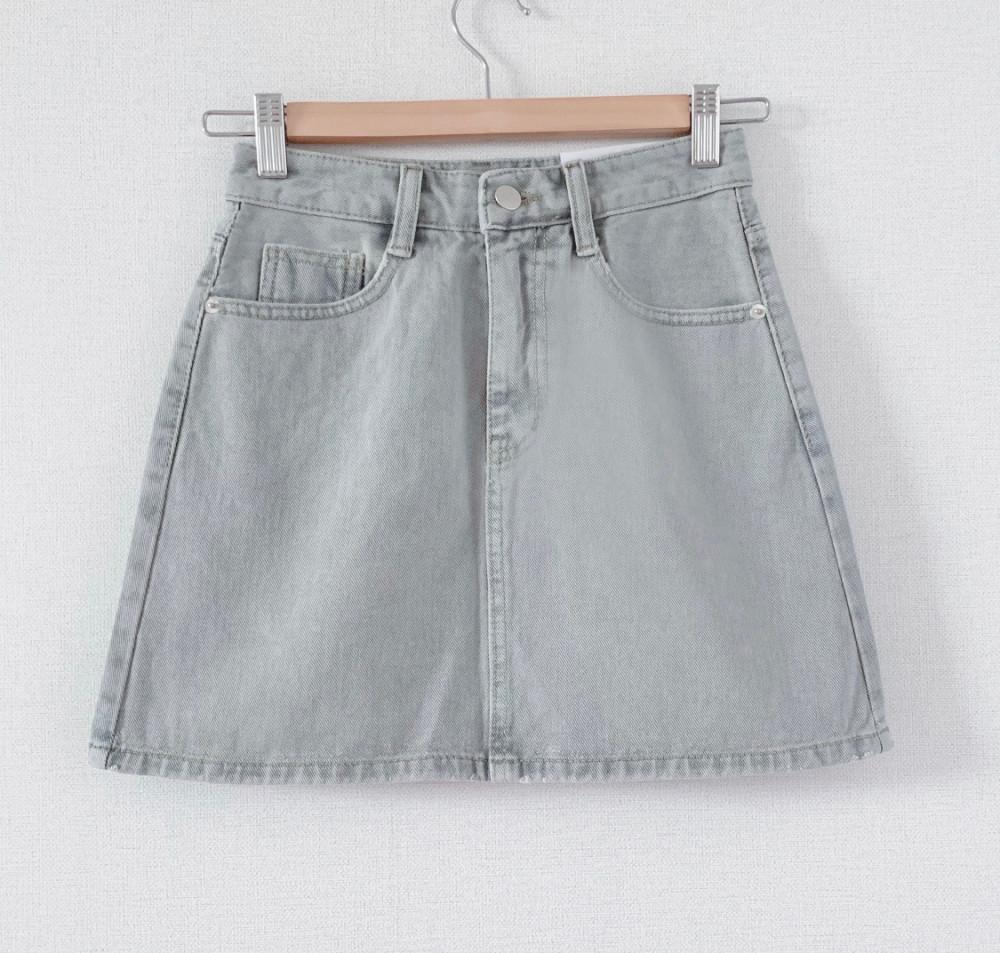 Semi A-line Ash gray sk