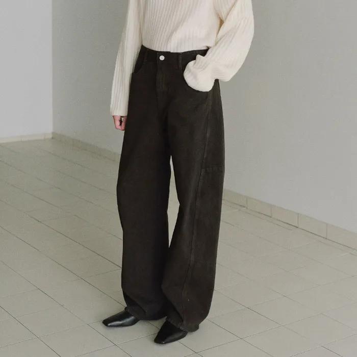 [29CM단독 3차] [기장선택] Round tomboy denim (brown)