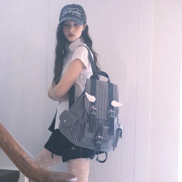 Ding Ding backpack_stripe charcoal