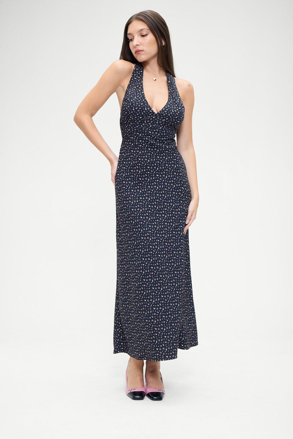 Madeleine Floral Maxi Dress - Midnight Flower - Midnight Flower / XS