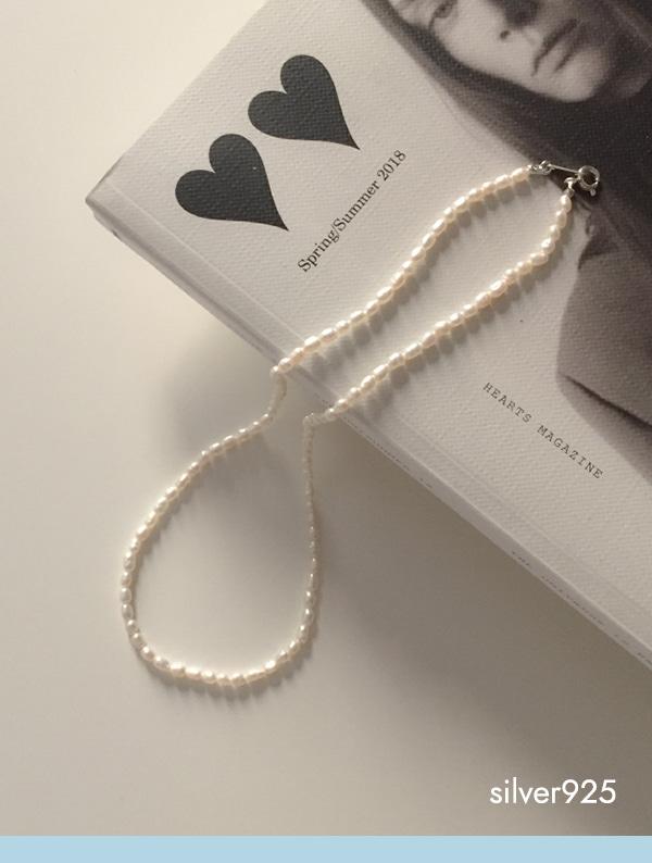 paris pearl necklace (silver925)