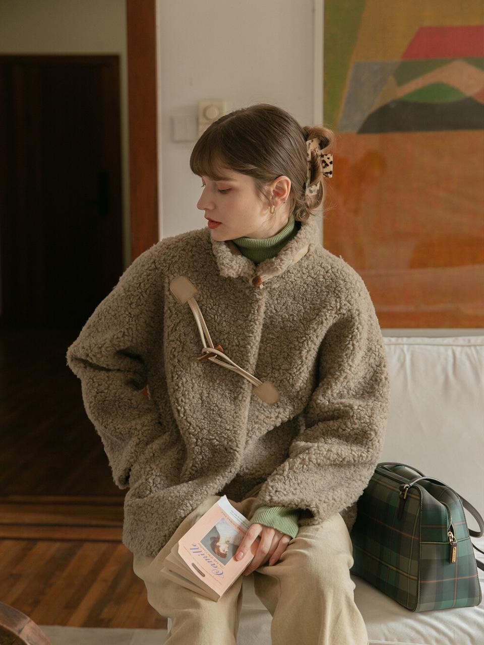 [울 100%] BABY BEAR wool coat_charcoal