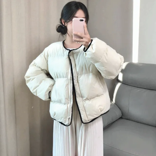 [저렴이X/주문폭주] 빵또아 배색 경량 패딩 점퍼