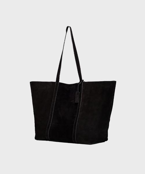 스웨이드 쇼퍼백 (블랙)